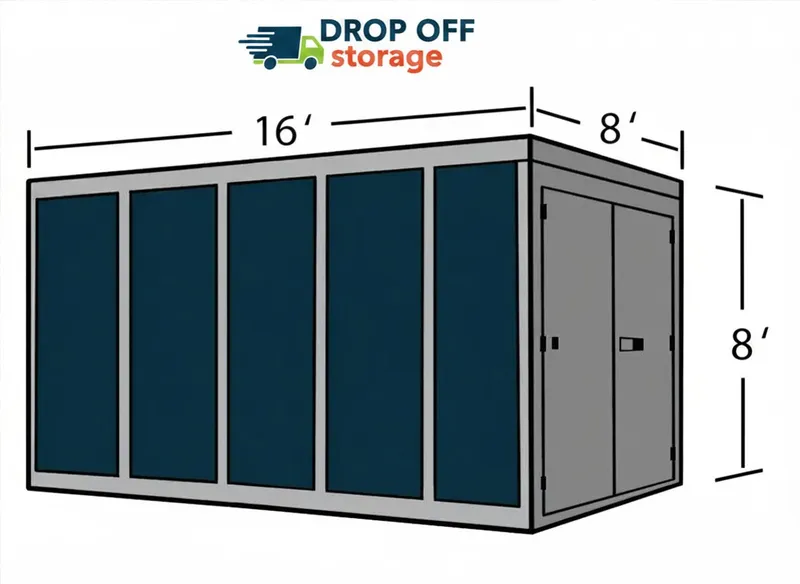 16' Container portable storage container dimensions